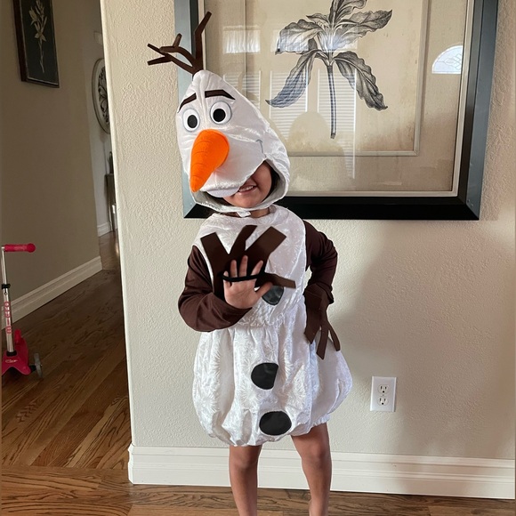 DISNEY FROZEN OLAF COSTUME - two piece halloween dress up costume 7/8T - Picture 2 of 8